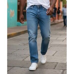 Vintage Levi's 559 Relaxed Straight Jeans size 41x31 Denim Whiskered Tall Levis